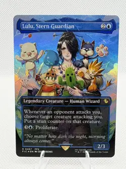 Lulu, Stern Guardian Borderless Chocobo Track Foil Commander: Final Fantasy MTG - Image 1