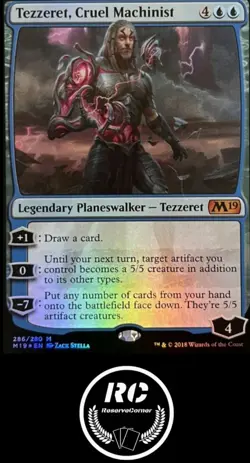 Tezzeret, Cruel Machinist FOIL MTG NM M19 Mythic Fast Tracked Shipping - Image 1