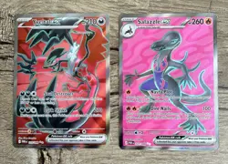 Pokemon Full Art Lot Of 2 Cards - Yveltal ex & Salazzle ex Full Art - Clean - Image 1