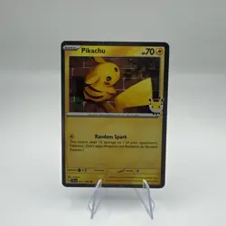 2026 Pikachu 051/162 Pokemon Day 30th Anniversary Stamped Promo TCG Cosmo Holo - Image 2