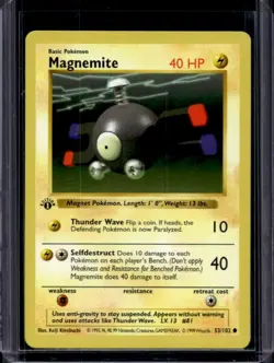 1999 Pokemon 1st Edition Magnemite #53/102 - Image 1
