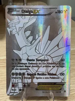 Dialga EX 122/119 XY Phantom Forces 2014 Pokemon TCG Rare Brazilian Card LP+/NM- - Image 1