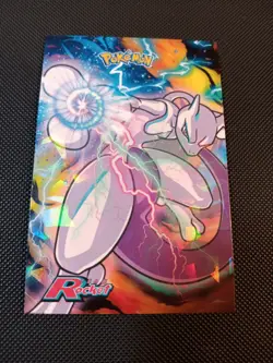 Pokemon Mewtwo #5 Cracked Ice Holo Team Rocket Card Database Peru - Image 1