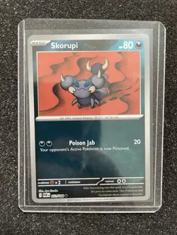 1x Pokemon TCG Skorupi 51/88 Perfect Order ME3 Reverse Holo NM free shipping - Image 1