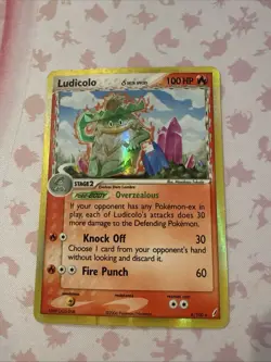 Pokemon TCG Ludicolo 6/100 Holo Rare Crystal Guardians LP - Image 3