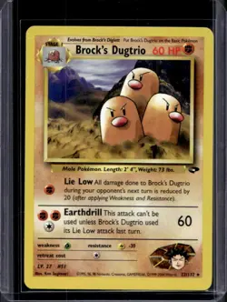 2000 Pokemon Gym Challenge Brock's Dugtrio #22/132 - Image 1