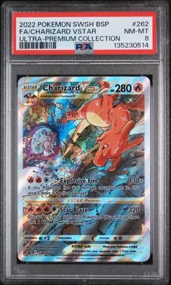 Charizard Vstar Pokemon Swsh Black Star Promo SWSH262 PSA 8 - Image 1