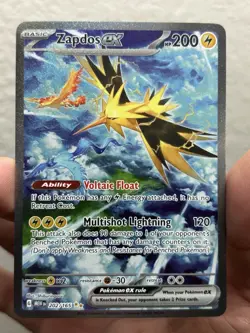 Pokemon TCG Scarlet & Violet 151 Zapdos EX 202/165 SIR 🔥🔥🔥 Possible 10 - Image 1