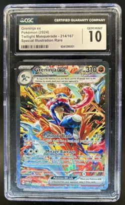 2024 Pokemon Twilight Masquerade Greninja ex #214/167 CGC 10 - Image 1