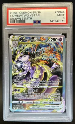 2023 Pokemon SWSH Crown Zenith Mewtwo VSTAR Galarian Gallery #GG44/GG70 PSA 9 - Image 1