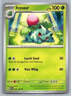 Ivysaur 2/165 Scarlet & Violet 151 Uncommon Pokemon TCG 2023 - Image 1