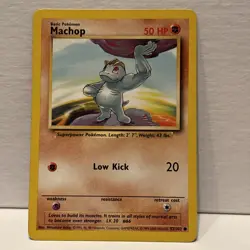 Vintage Pokemon Machop 52/102 Base Set NM Excellent Condition - Image 1