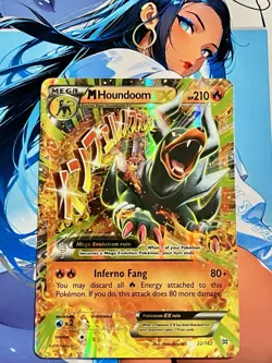 POKEMON TCG - M HOUNDOOM EX (22/162) ULTRA RARE - BREAKTHROUGH - Image 1