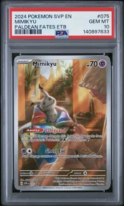 2024 POKEMON SVP EN-SV BLACK STAR PROMO #075 MIMIKYU PSA 10 - Image 1