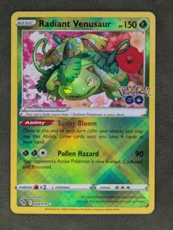 Radiant Venusaur 004/078 Pokemon TCG Radiant Rare Pokemon GO Near Mint - Image 1