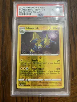 2020 Pokemon SWSH Manectric-Rev.Foil Darkness Ablaze PSA 10 GEM MT - Image 1