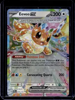 2025 Pokemon Prismatic Evolutions Eevee ex Double Rare #075/131 - Image 1