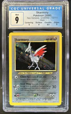 2000 Pokemon Neo Genesis Skarmory Holo #13/111 CGC 9 - Image 1