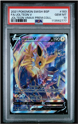 LOW POP! 2021 POKEMON JOLTEON V SWSH183 ALTERNATE ART PROMO PSA 10 - Image 1