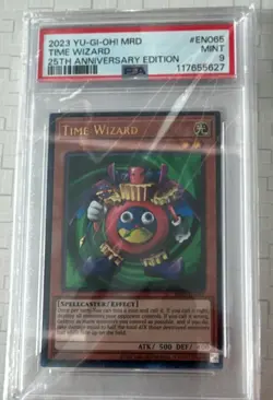 Konami Time Wizard MRD-EN065 Metal Raiders 25th Ultra Rare Unlimited PSA 9 2023 - Image 1