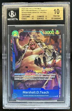 2025 One Piece Seven Warlords Marshall.d.teach Promo #st17-005 BGS 10 - Image 1