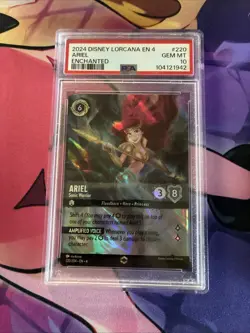 Disney Lorcana Ariel Sonic Warrior Enchanted 220/204 Graded Psa 10 - Image 1