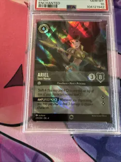 Disney Lorcana Ariel Sonic Warrior Enchanted 220/204 Graded Psa 10 - Image 4