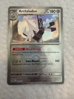 Archaludon (Master Ball Pattern) 070/131 Sv: Prismatic Evolutions Holo Rare NM - Image 1