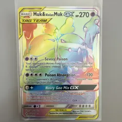 Pokemon Muk & Alolan Muk GX 220/214 Unbroken Bonds TAG TEAM Full Art Secret Rar… - Image 1