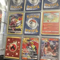 Pokemon TCG GX Foil Card Lot Entei GX Ho-Oh GX Scorbunny Braixen Fire Energy - Image 1