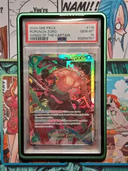 One Piece Card Wings Of Captain Roronoa Zoro OP06-118 SEC PSA 10 GEM MINT EN - Image 1
