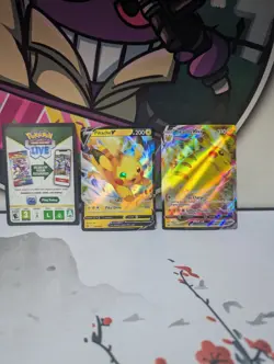 Pikachu Vmax & V SWSH286 and SWSH285 NM Full Art Promo Pokemon Card - Image 1