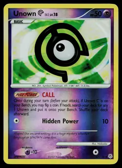 Pokemon Card - Unown [C] Diamond and Pearl 67/130 Uncommon Reverse Holo - Image 1