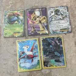 5 Card pokemon XY older gen full arts ex holos cards lot vintage rare - Image 1