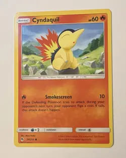 Cyndaquil 39/214 Common Lost Thunder Lightly Played Pokemon Card Starter - Image 1