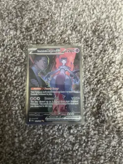 Team Rocket's Mewtwo ex Pokemon Card 231/182 EX 280 HP Psychic Basic - Image 1