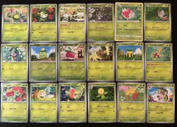 Cute Grass Pokemon Card Lot 🌱 | Adorable Art | 18 Cards – NM - Image 1