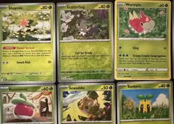 Cute Grass Pokemon Card Lot 🌱 | Adorable Art | 18 Cards – NM - Image 3