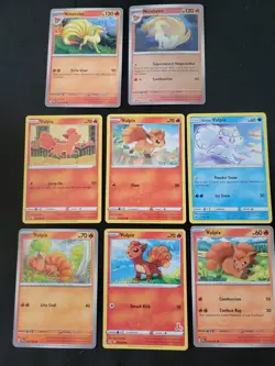 Vulpix Ninetailes Pokemon Card Lot of 8 Cute Collection Set - Image 1