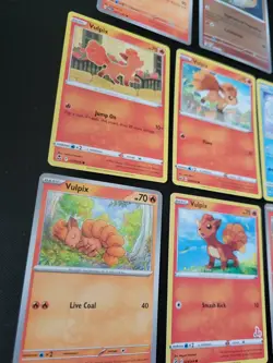 Vulpix Ninetailes Pokemon Card Lot of 8 Cute Collection Set - Image 2