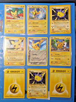 Pikachu & Pichu 9-Card Lot 1st Edition Shadowless Energy Pokemon TCG WOTC - Image 1