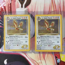 2 Lt. Surge's Fearow 7/132 Vintage Pokemon Card Gym Heroes HOLO - LP - Image 1