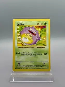 Koffing 51/102 Shadowless Base Set LP+ - Pokemon TCG Card Common - Image 1