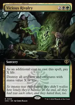 Vicious Rivalry ** Extended Art ** #359 - Secrets of Strixhaven - NM MTG - Image 1