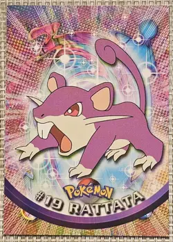 Topps Pokemon Rattata #19 2000 TV Animation Edition Non Holo Blue Logo - NM - Image 1