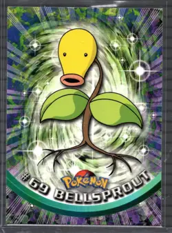 BELLSPROUT #69 - BLUE LOGO - NON-HOLO - Series 1 - TOPPS POKEMON CARD - NM/LP - Image 1