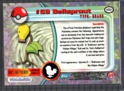 BELLSPROUT #69 - BLUE LOGO - NON-HOLO - Series 1 - TOPPS POKEMON CARD - NM/LP - Image 2