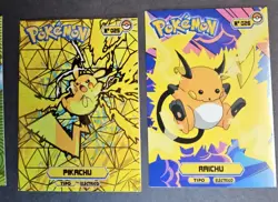 PIKACHU X RAICHU LOT - POKEMON KANTO CARDS TOP POKEDEX CCG FOIL - Image 1
