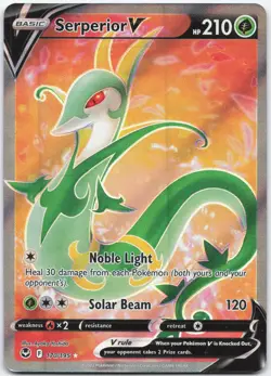 Serperior V 170/195 Ultra Rare Silver Tempest Pokemon Lightly Played - Image 1