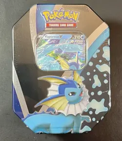 Pokemon TCG Eevee Evolutions Tin 2021 [ Vaporeon V ] NEW - Image 1